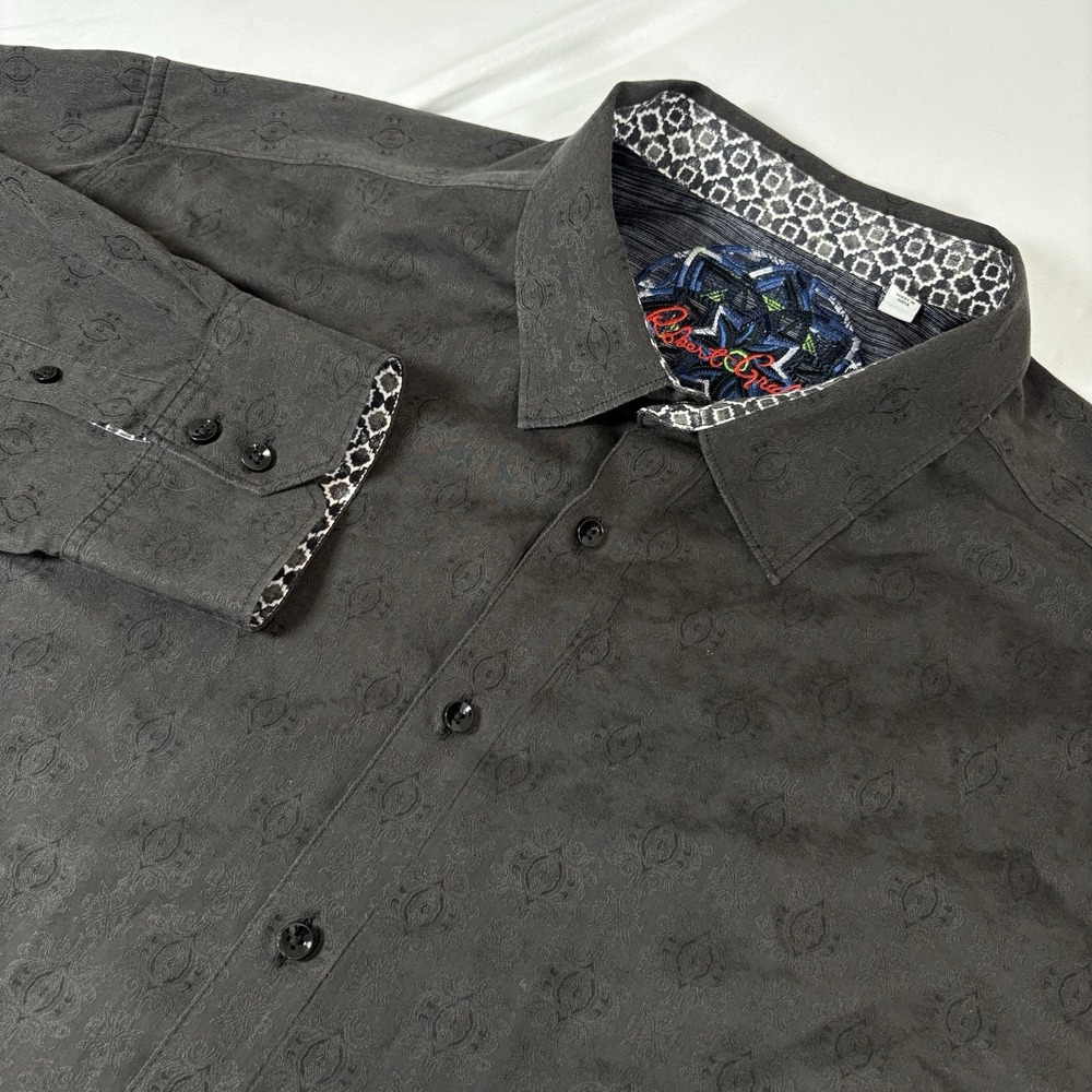Robert Graham Dark Gray Button-Down Casual Shirt